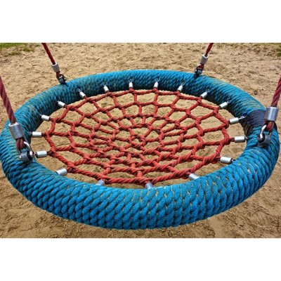 High Tensile Polyester Braided  4 Strand Reinforced Steel Rope for Kids Swing Net