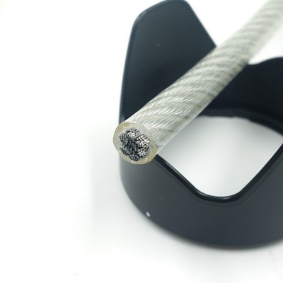 Heavy duty plastic coated steel wire rope pull cord