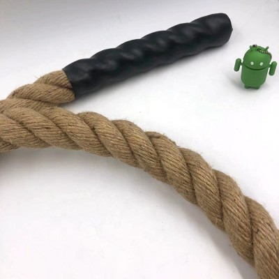 1.5 inch in diameter Cross fitness power rock climbing rope with anchor for strength training